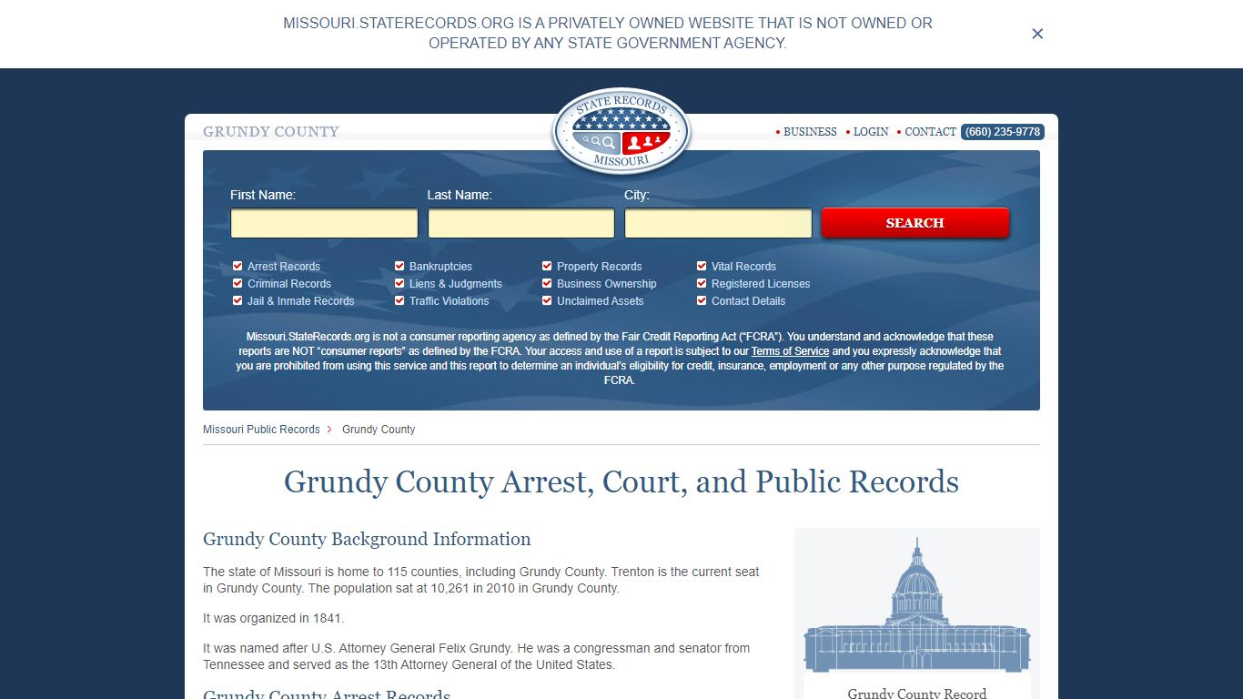 Grundy County Arrest, Court, and Public Records