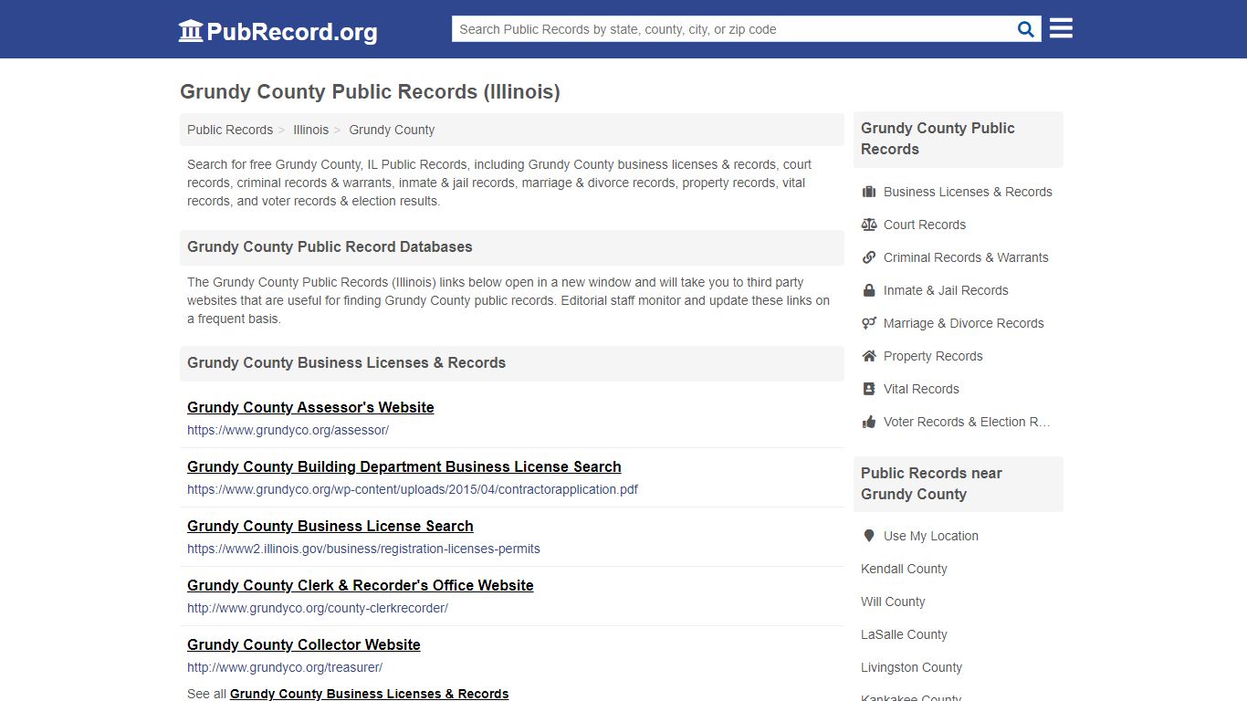 Free Grundy County Public Records (Illinois Public Records)