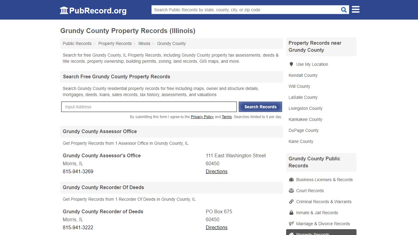 Grundy County Property Records (Illinois) - Public Record